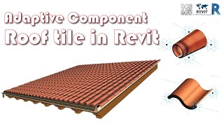 Learn how to make a realistic Roof tiles in Revit  Adaptive Panel [upl. by Eirahs]