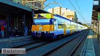 Badalona R1  Rodalies Barcelona  Renfe 447  Civia [upl. by Nade573]