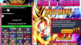 Dragon Ball Legends NEW MOD MENU APK V551  FIX ERROR  Unlock 14 Stars 🔥  Zenkai 7  Alt Costume [upl. by Yelwar]