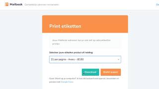 Etiketten maken en printen met Mailbook [upl. by Fregger]