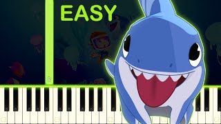 SHARKDOG THEME  EASY Piano Tutorial [upl. by Beera]