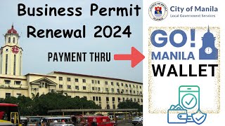 Business Permit Renewal  Payment Thru Go Manila Wallet [upl. by Marvin]