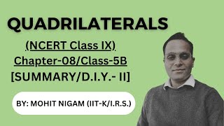 CHAPTER08 QUADRILATERALS Class 5B SUMMARYDIY PARTII [upl. by Marinelli]