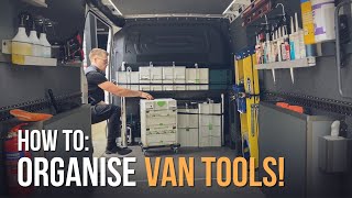 Organised van toolbox storage Festool storage shelf How to make Mercedes sprinter layout ideas [upl. by Eonak560]