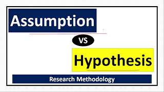 Difference Between Assumption and Hypothesis in Research [upl. by Oilegor423]