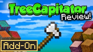 The BEST TreeCapitator Addon for Minecraft Bedrock Survival Players Review [upl. by Flanders]