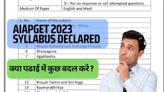 AIAPGET 2023 Syllabus Declared [upl. by Drazze]