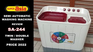 Super Asia Washing Machine Review 2024  Super Asia 244 Best Twin Washer Price in Pakistan [upl. by Hanschen736]