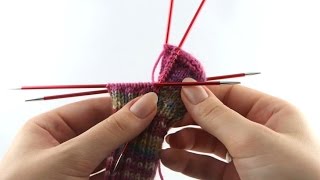 How to Knit Baby Socks 3 Finishing the Heel [upl. by Leiahtan252]