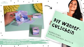 DIY Wandergutschein basteln  Gutschein für eine Wanderung originell verpacken  minipresents [upl. by Enytsirk]