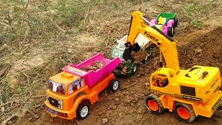 JCB 3dx Loading Mud In Dumper Truckes And Tractors  New Dump Truck  Heavy Tractor [upl. by Leal]