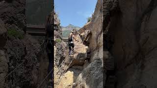 Ouray Via Ferrata  Ladder Bridge [upl. by Anyak483]