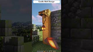 Minecraft Build Ideas Castle Wall made of Wood and Stone shorts minecraft [upl. by Agnella645]