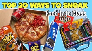 Top 20 Ways To Sneak Food and Candy Into Class Using School Supplies Nextraker [upl. by Jump]