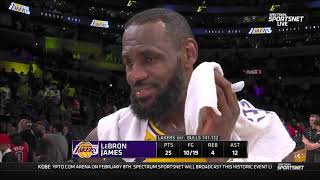 LeBron James PostGame Interview  Chicago Bulls vs Los Angeles Lakers [upl. by Grayce153]