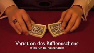 Karten mischen lernen  Rifflemischen Tutorial shuffle cards [upl. by Carper142]