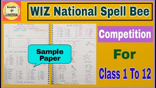 National Spell Bee 2022  WIZ National Spell Bee  Spell Bee Competition For Class 1 [upl. by Notla]