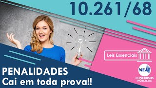 Penalidades na Lei 10261 para Escrevente TJSP  Leis Essenciais 2 [upl. by Ecilahs]