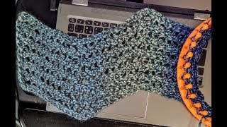 Sea Song Zig Zag Scarf Loom Knit [upl. by Kerianne]