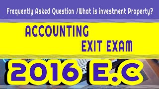 Accounting Exit Exam 2016  Investments Property [upl. by Eimirej]