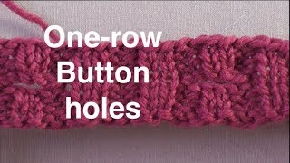 One Row Buttonholes  Technique Tuesday [upl. by Ettennal]