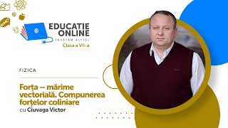 Fizica Clasa a VIIa Forța – mărime vectorială Compunerea forțelor coliniare [upl. by Storfer70]