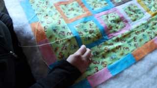 Quilting How to tie a quilt using the quotHidden Tiequot or quotInternational Stitchquot [upl. by Gristede]