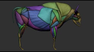 European bison wireframe [upl. by Lua]