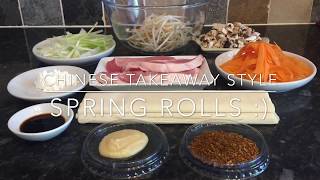 Chinese takeaway spring roll recipe amp cook with me [upl. by Algar]