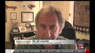 Dr Jacob Lalezari discusses Leronlimab for COVID19 KRON News April 23 2020 [upl. by Nich]