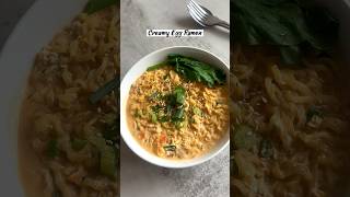 Creamy Egg Ramen  easiest goto meal cooking eggramenrecipe [upl. by Naiviv770]