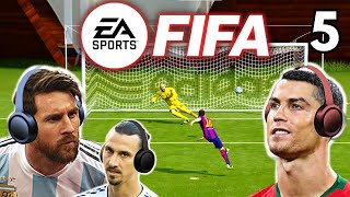 Messi amp Ronaldo play FIFA  Penalty Challenge with Zlatan [upl. by Thebault329]