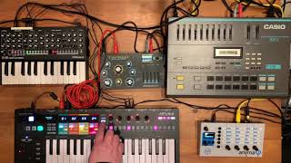 Quick Demo Casio RZ1 Typhon Anyma Phi Keystep Pro Roland SE02 [upl. by Weksler475]