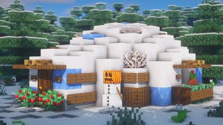 Minecraft How to Build an Igloo  Simple Survival Tutorial [upl. by Aikin730]