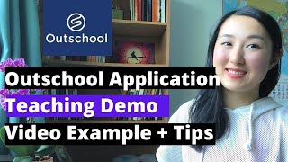 Outschool Application Teaching Demo Video Example  Tips [upl. by Akirej]