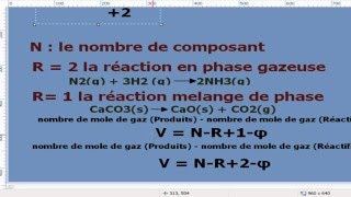 Exercice thermochimie s1 la variance dun système a léquilibre partie20 [upl. by Drofniw]