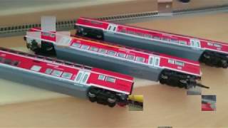 Unboxing  DB AG Doppelstockwagen 3er Set Hobbytrade HO DC [upl. by Rehctaht]