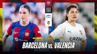 Barcelona va Valencia  Liga F 20232024 Matchday 1 Full Match [upl. by George244]