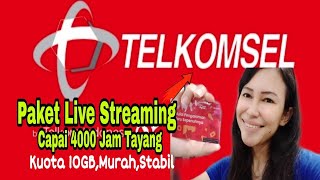 TERBUKTI  Paket Telkomsel Terbaik Untuk Live Streaming Menambah 4000 Jam Tayang [upl. by Nelak736]