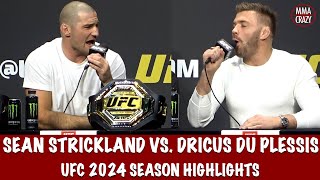 Sean Strickland vs Dricus Du Plessis Press Conference Highlights for 2024 Season [upl. by Yemac]