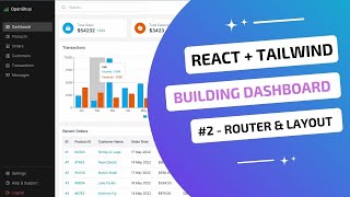 React and Tailwind CSS Tutorial for Beginners  Building a dashboard  2 Layout amp React Router [upl. by Weaks]