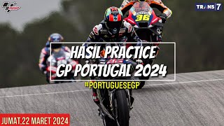 Hasil Motogp Hari iniHasil Latihan Bebas GP Portugal 2024PR Portugal GPJadwal Motogp 2024 [upl. by Atoiganap]