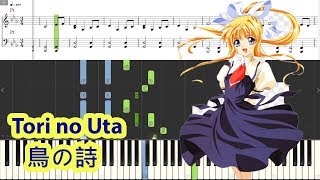 Piano Tutorial Tori no Uta  鳥の詩 Air OST  Lia [upl. by Flessel]