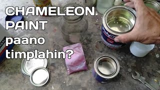 DIY Paano timplahin ang Chameleon PaintPaano mag pintura ng kulay chameleonreadymix top coat clear [upl. by Barney]