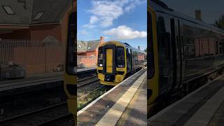 GWR class 158 departs crediton from Exeter central going to Barnstaple [upl. by Nawtna]