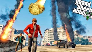 GTA 5 Моды МЕТЕОРИТНЫЙ ДОЖДЬ В ГТА 5  АПОКАЛИПСИС [upl. by Ennasil]