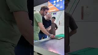 steel rule die cutting boards making machine ejection rubber cutting and installing automatically [upl. by Harragan866]