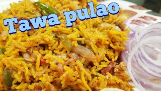 Tawa pulao recipe easy n yummy  dhaba style tawa pulao Subscribe to apni Rasoi by Rinku [upl. by Deirdre]