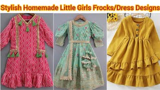 Little girls Homemade Lawn Cotton dress designs 2024Baby girls frocks designsToddlar dress designs [upl. by Airan]