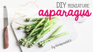 DIY Miniature Asparagus wPolymer Clay [upl. by Edlitam]